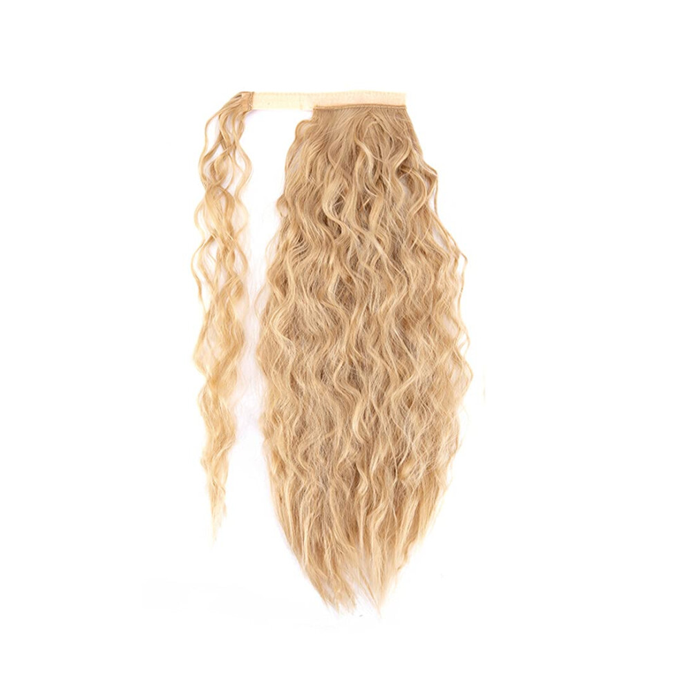 Unisex 22 Inch Curly Ponytail Extension Synthetic Wrap Around Hairpiece For Instant Length And Volume