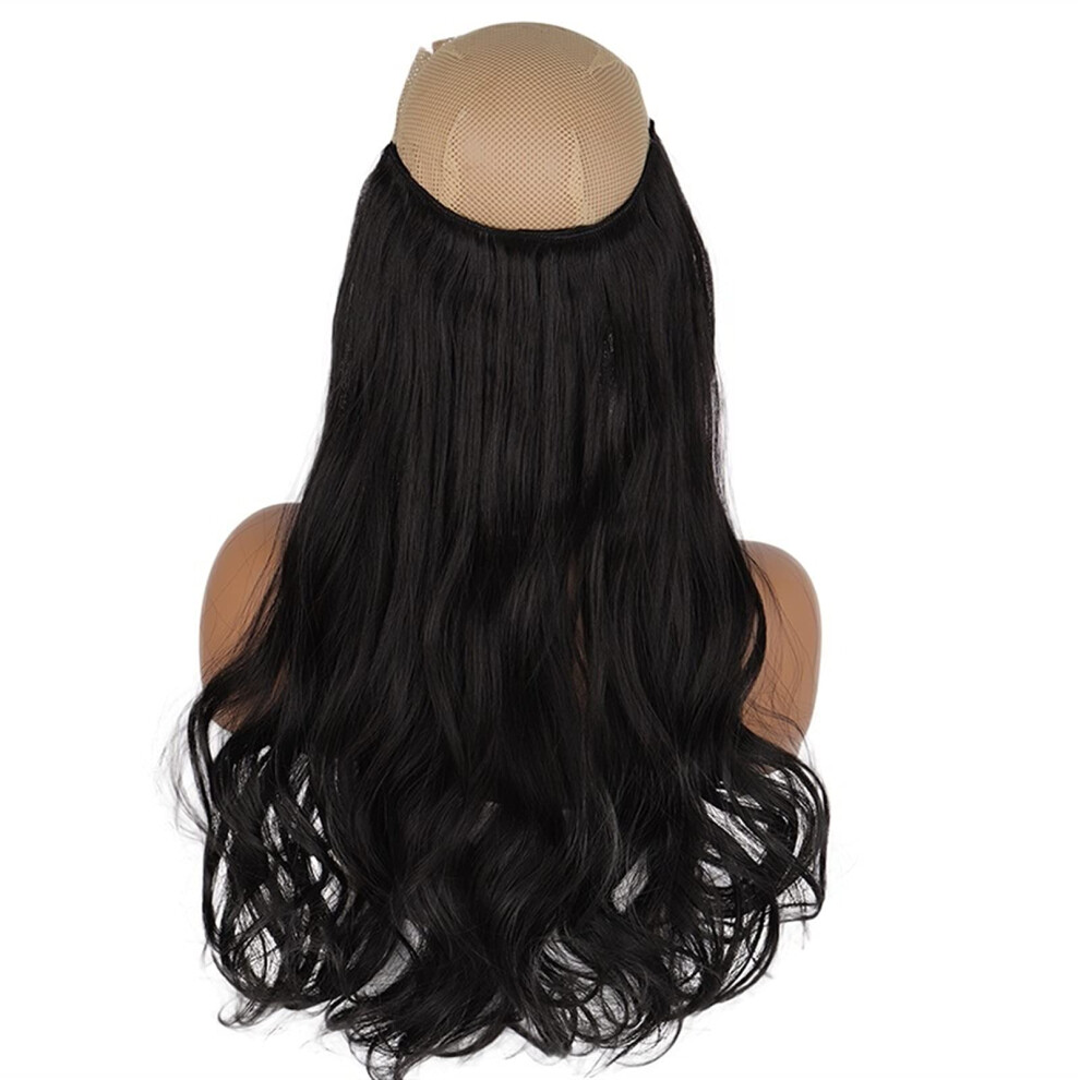 24 Inch T1B/613 Ombre Blonde Clip In Synthetic Hair Extension with 5 Clips for Instant Length & Volume