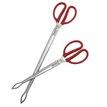 Crab Fishing Tongs Stainless Steel Grabber with Large Teeth Grip for Outdoor Camping and Eel Catching