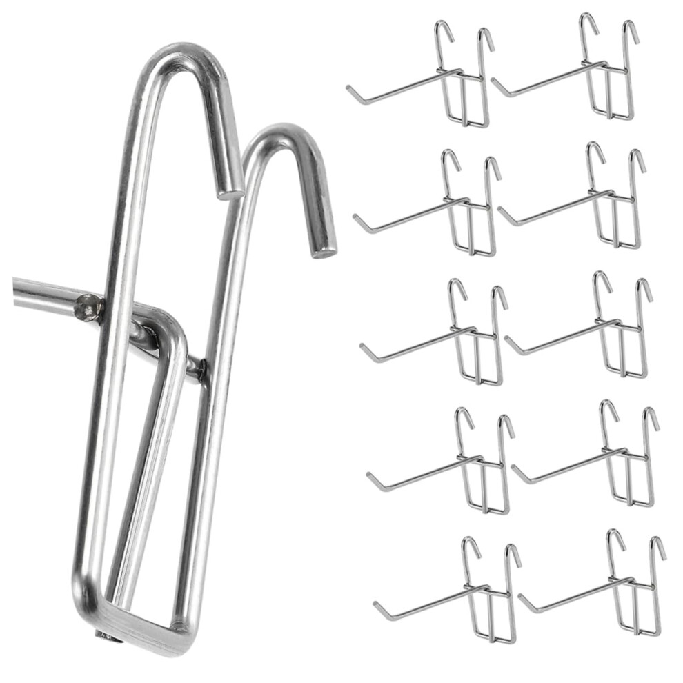 40Pcs Grid Wall Hooks For Retail Display, Durable Iron Wire Grid Hooks For Garage Organization 9365369357594
