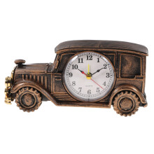 Vintage Bronze Alarm Clock Retro Car Design Rust Resistant Table Desk Clock for Students