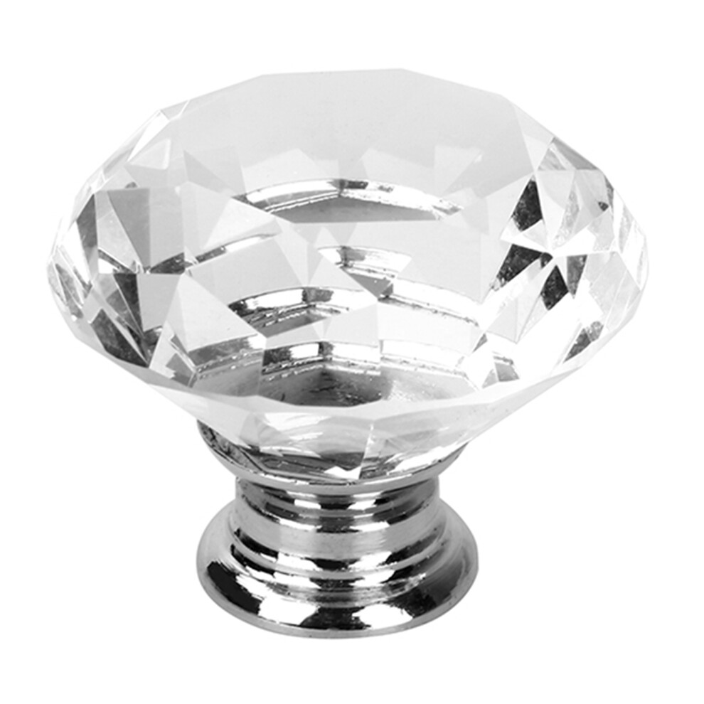 Set Of 8 Crystal Glass Knobs 40Mm For Drawer Cabinet Kitchen Door Hardware 9461382833708