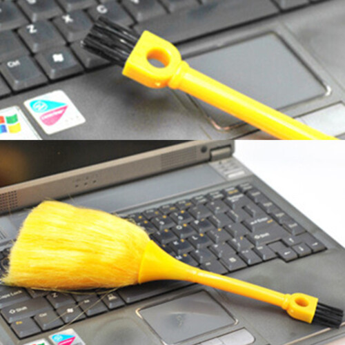Multi Function Keyboard Brush Cleaner Tool with Easily Adjustable Straps, Anti Static Microfiber Duster Fluffy and Soft for TV Desk Windows Temple 1