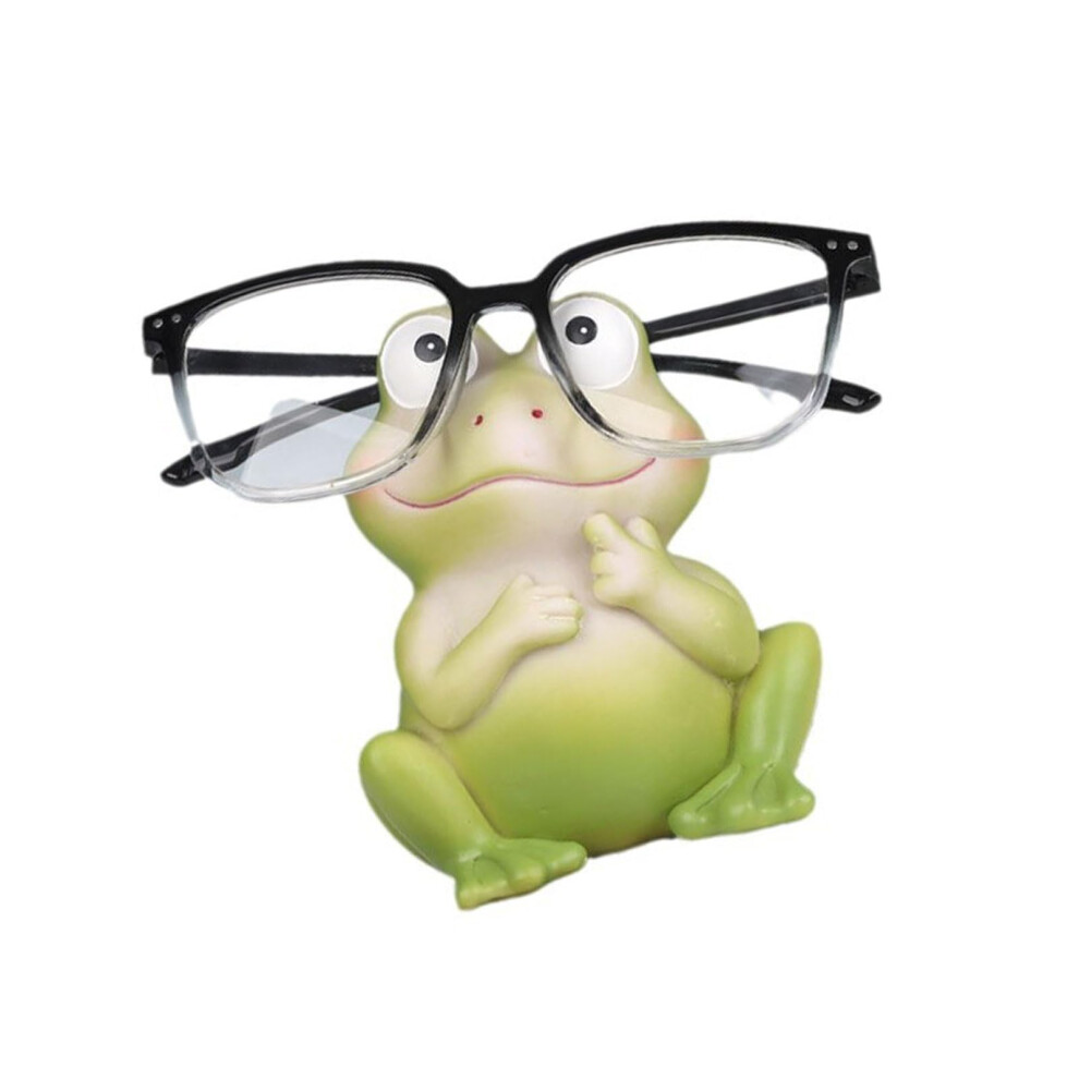 Frog Eyeglass Holder Resin Eyewear Display Stand Keeps Glasses Organized Cute Home Office DÃ©cor
