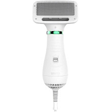 2 in 1 Pet Hair Dryer with Brush, Low Noise Dog Grooming Dryer, Adjustable Heat Settings