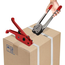 Heavy Duty Strapping Tool Kit with Tensioner and Sealer for Pallet Banding and Plastic Straps