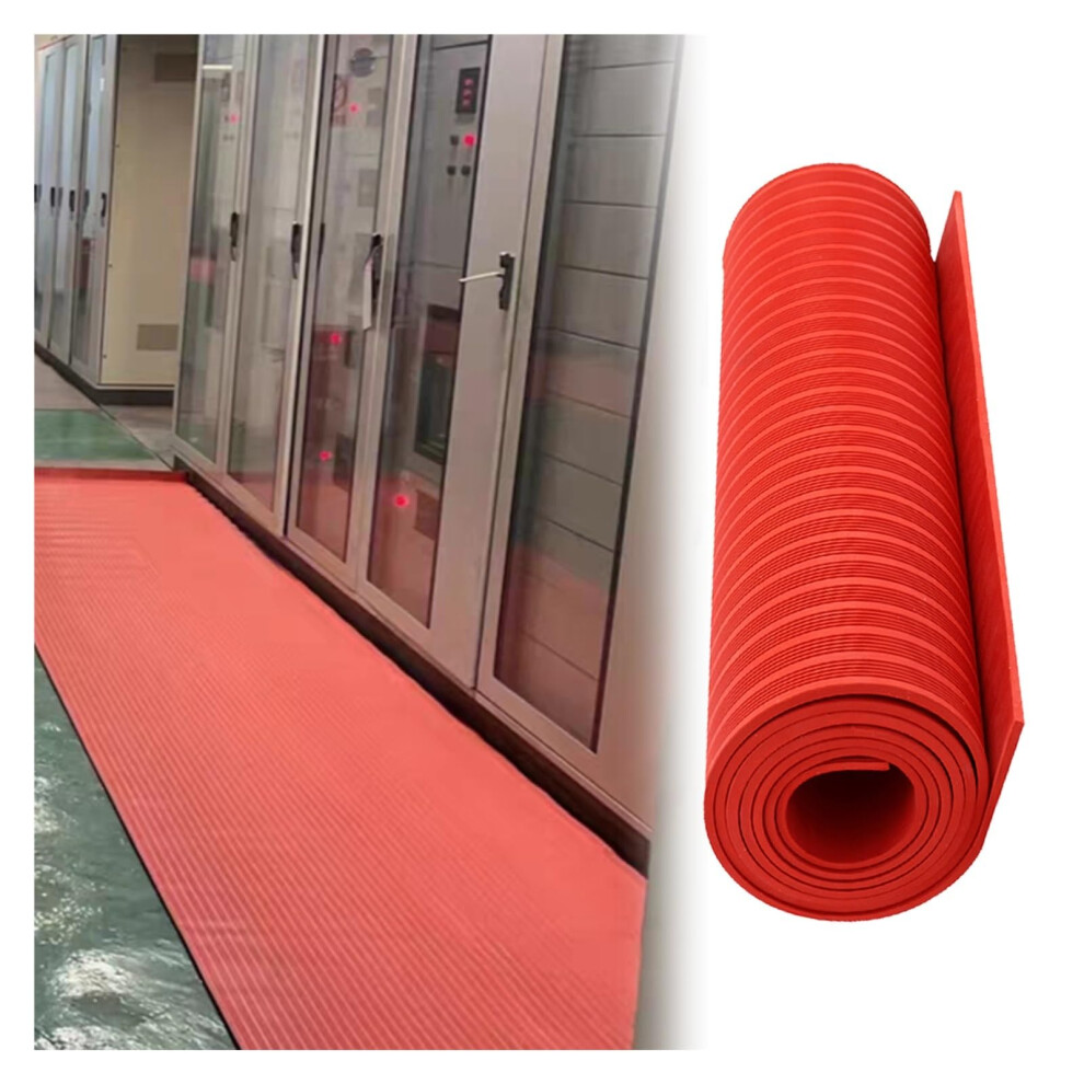 Voltage Insulating Rubber Mat Non Slip Dielectric Safety Floor Mat For Electricians 3X6ft 9365369358768