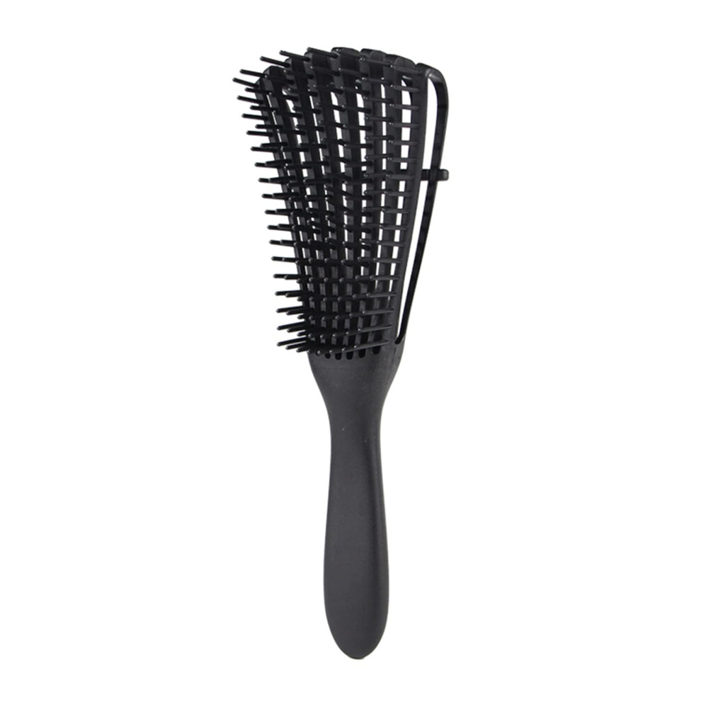 Detangling Hair Brush for Curly Hair with Gentle Scalp Massage and Fast Drying Airflow Black