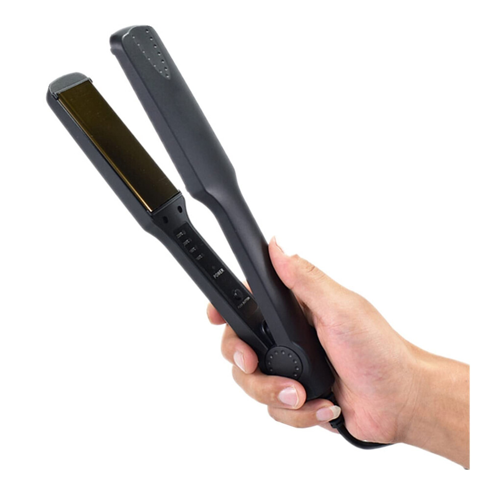 Black 2In1 Professional Tourmaline Ceramic Hair Straightener And Curler With Fast 30S Heatup