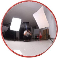 Large Convex Safety Mirror 75cm with WideAngle Visibility for Driveway Garage and Warehouse