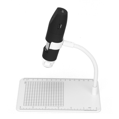 HD Camera Microscope, Home Usage Microscope with Infinitely Variable Zoom, LED Lighted Digital USB Microscope for Photo Video Capture, Portable for 2