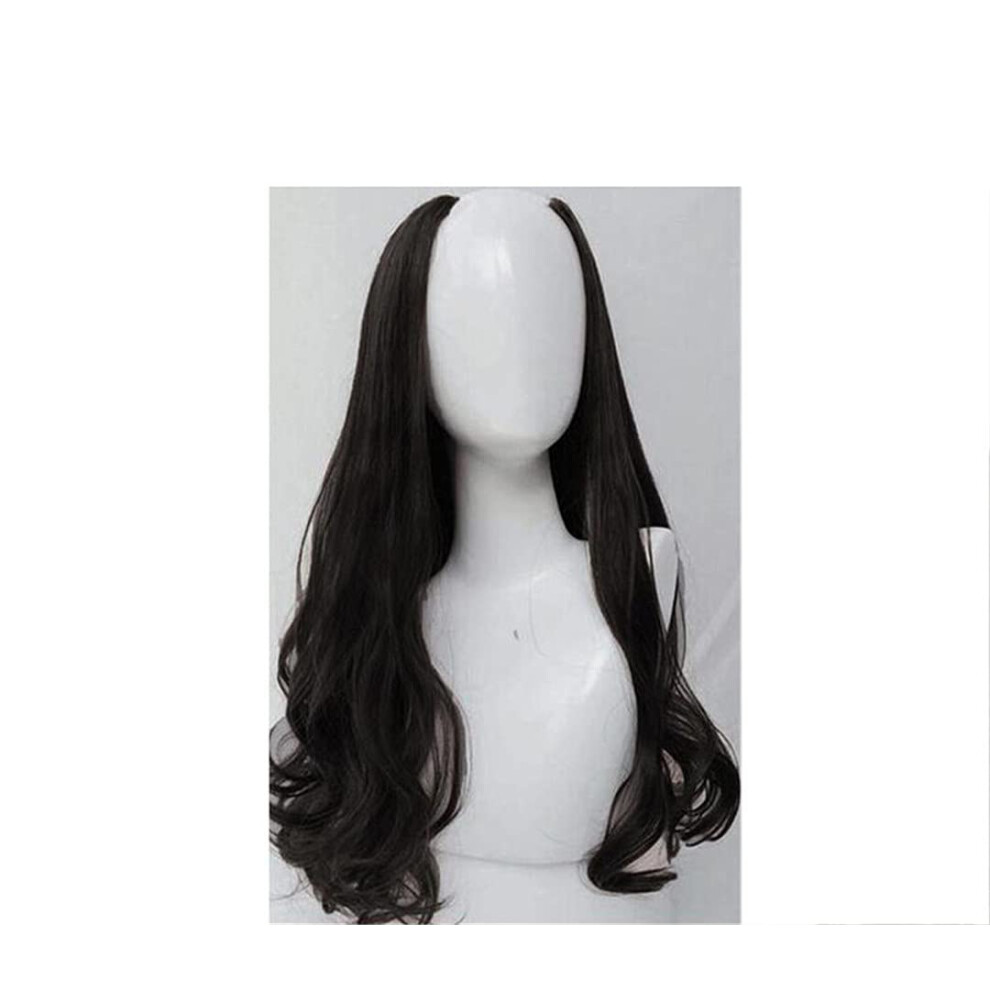 24 Inch Wavy Clip in Hair Extensions Synthetic Hairpiece Heat Resistant Fiber with Secure 5Clip Hold