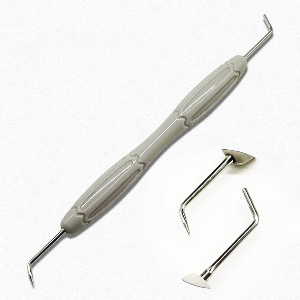 Dental Composite Spatula Double Ended Dental Resin Filling Instrument with Ergonomic Silicone Grip for Precise Posterior Restoration