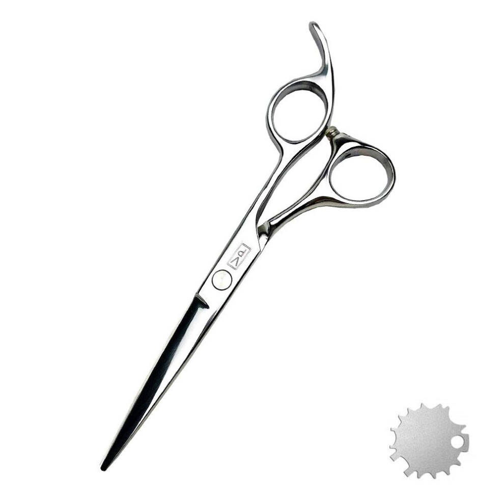Beige Hair Cutting Scissors 6 Inch Japanese Stainless Steel Professional Barber Shears With Finger Rest Ref: 3005