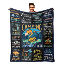 Camping Blanket 50x60 Soft Travel Throw for Camping Hiking RV Trips and Outdoor Lovers