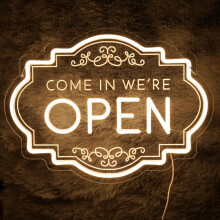 Open Neon Sign with EyeCatching Glow, USB Powered LED Open Sign for Business  Decor
