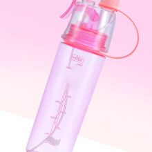 600ml klarer Wasser-Sprayflasche Pink, Große Kapazität aus Kunststoff für Sport und Wandern
