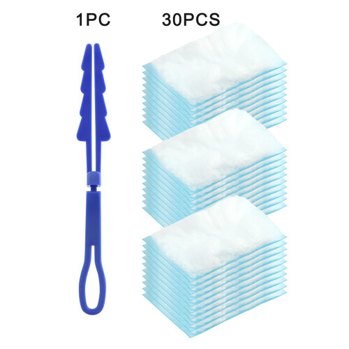 Dust Duster Set with 30 Disposable Refills, Electrostatic Microfiber Foldable Handle for Home and Office Cleaning 1