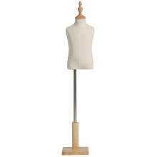 Adjustable Child Mannequin for Clothing Display with Stable Wooden Base, XLarge Kids Dress Form
