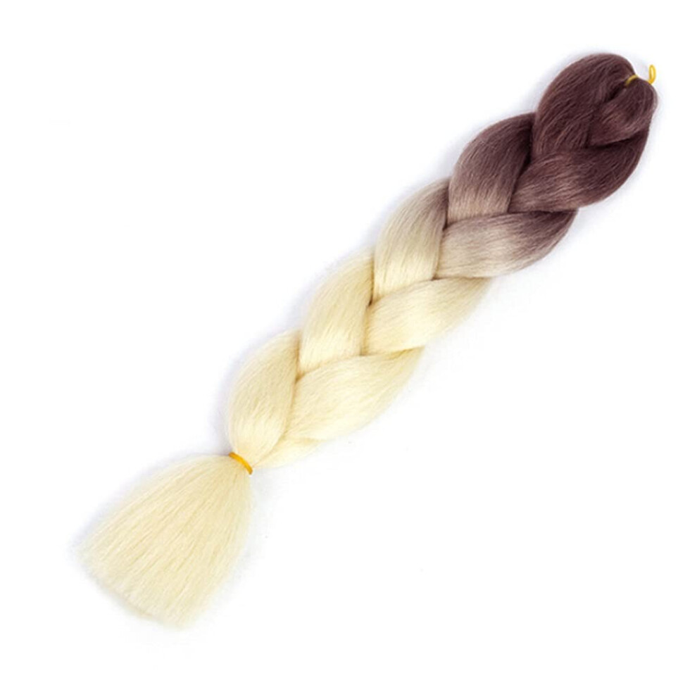 Unisex Jumbo Braiding Hair 100G 24Inch Ombre Synthetic Hair Extensions Heatresistant Fuller Volume