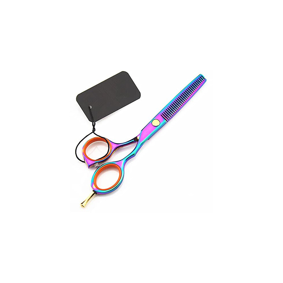 Hair Thinning Scissors Japanese Stainless Steel 5.5 Inch Rainbow Professional Barber Shears