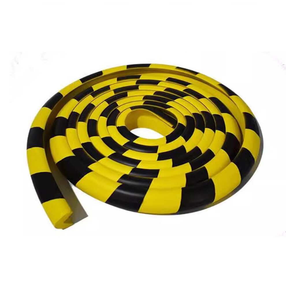 Wall Edge Protector With Impactabsorbing Foam, 5M And Selfadhesive Corner Guard For Factory Safety Black/Yellow