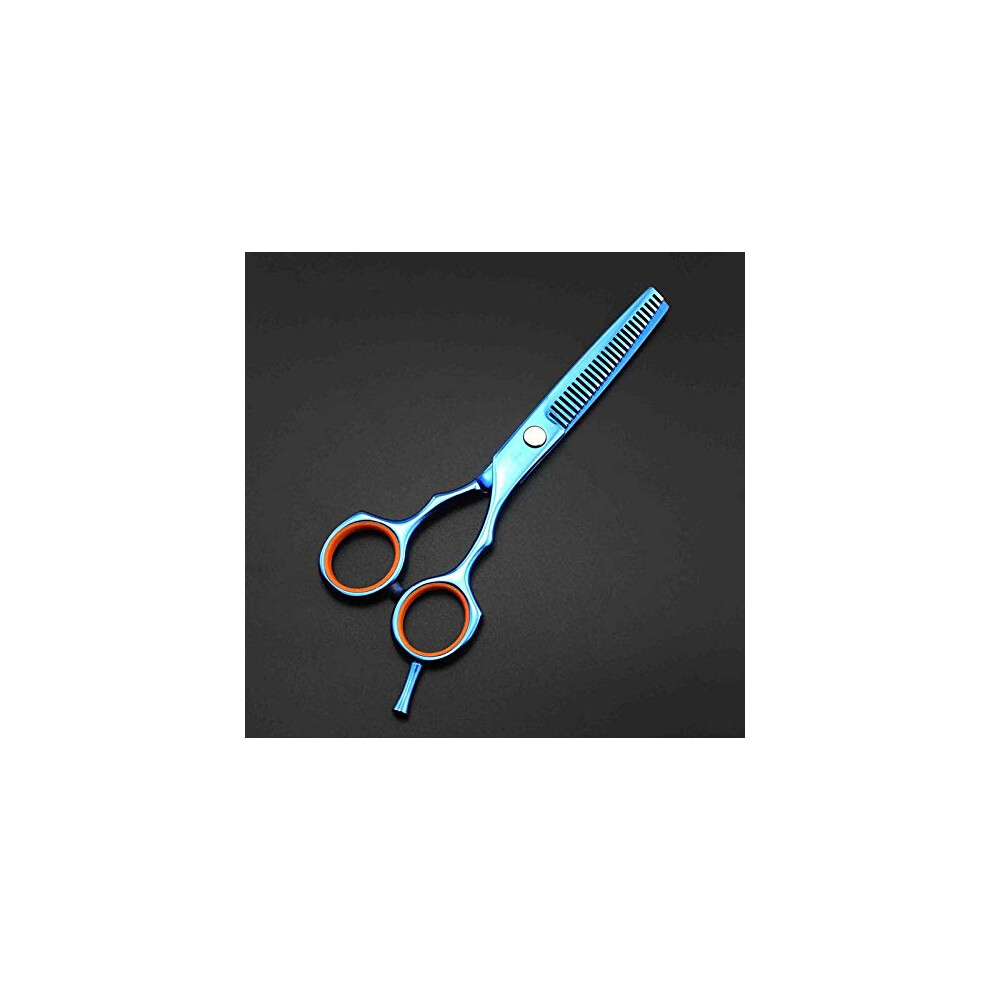 Brown Hair Cutting Scissors Set, 5.5 Inch Japanese Stainless Steel Barber Shears With Rainbow Thinning Scissors