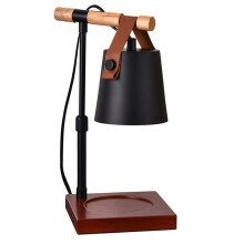 Candle Warmer Lamp with Wooden Base, Dimmable Light, 2/4/8H Timer, Smokeless Fragrance Release