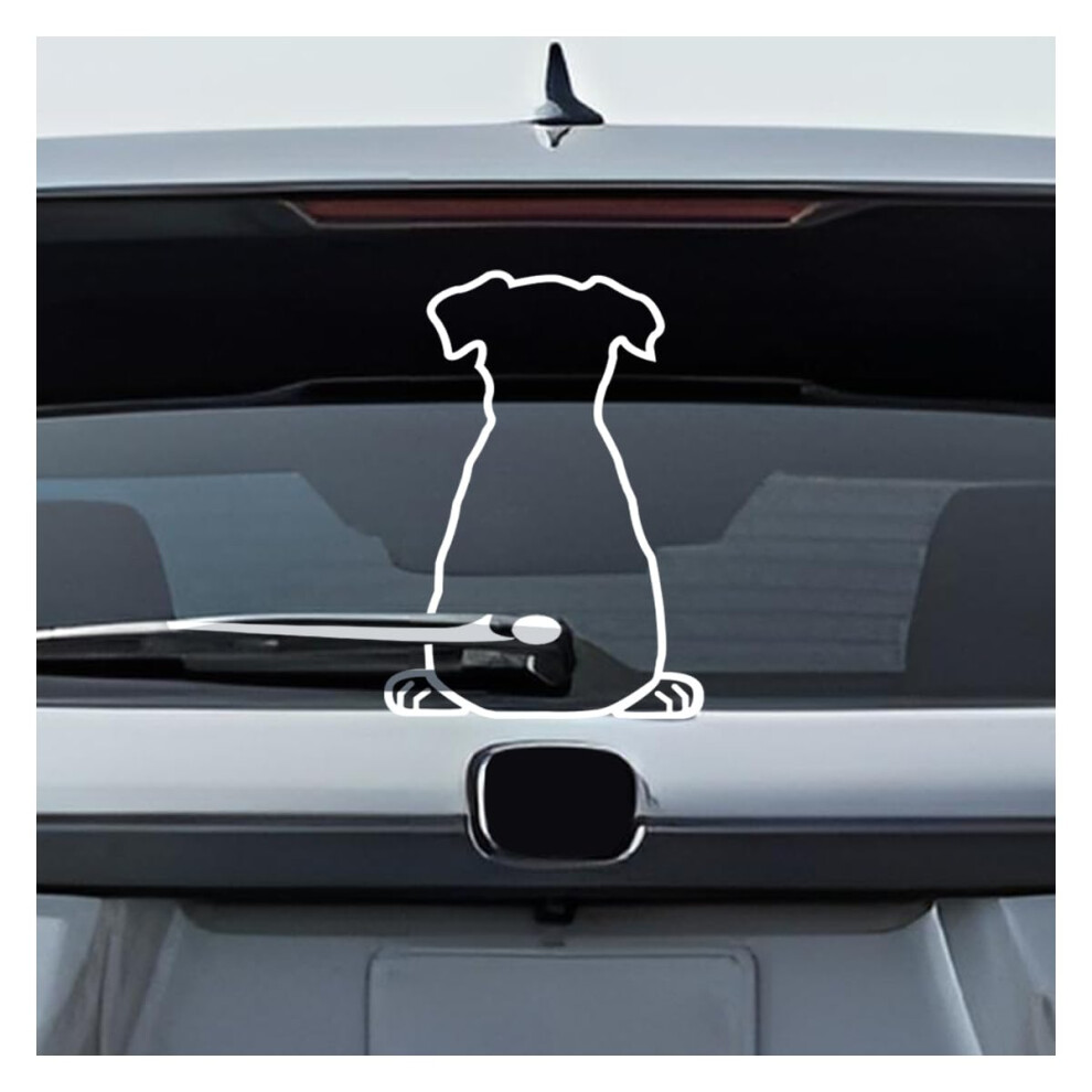 Funny Dog Car Decal With Moving Tail For Rear Windshield Wiper, Waterproof Vinyl Puppy Sticker 9044945325126