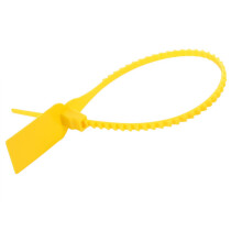 100Pcs Yellow TamperEvident Locking Seals with Numbered Tracking and Easy PullTight Closure
