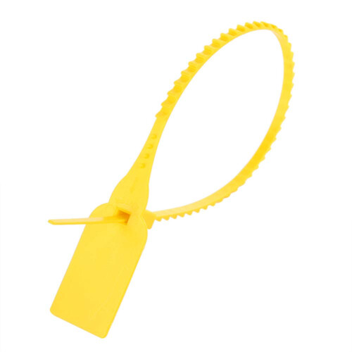 100Pcs Yellow TamperEvident Locking Seals with Numbered Tracking and Easy PullTight Closure 2