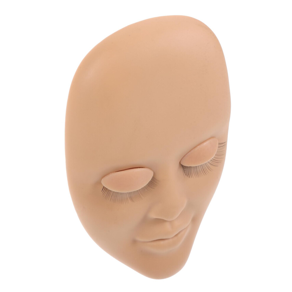 Eyelash Extension Practice Mannequin Head with Removable Lash Training Surface for Beginners and Pros Skin Tone