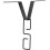 Black Iron V Shaped Rain Chain Gutter Adapter Hook for Quick Installation and Splash Reduction 2
