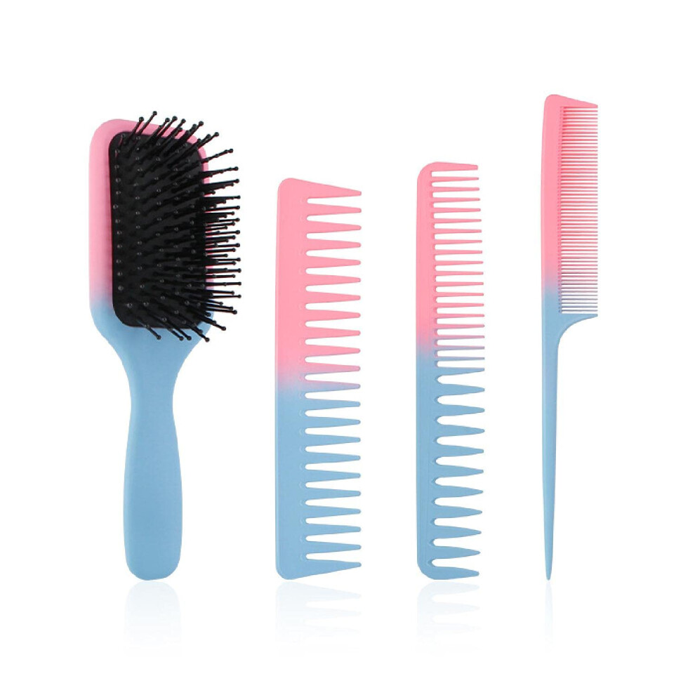 Unisex Professional Salon Hair Styling Comb Set With Stainless Steel Tail Comb For Shine And Tangle Styling
