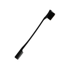 Edge Control Brush Double Sided 2 in 1 Design with Comb for Hair and Brows Black