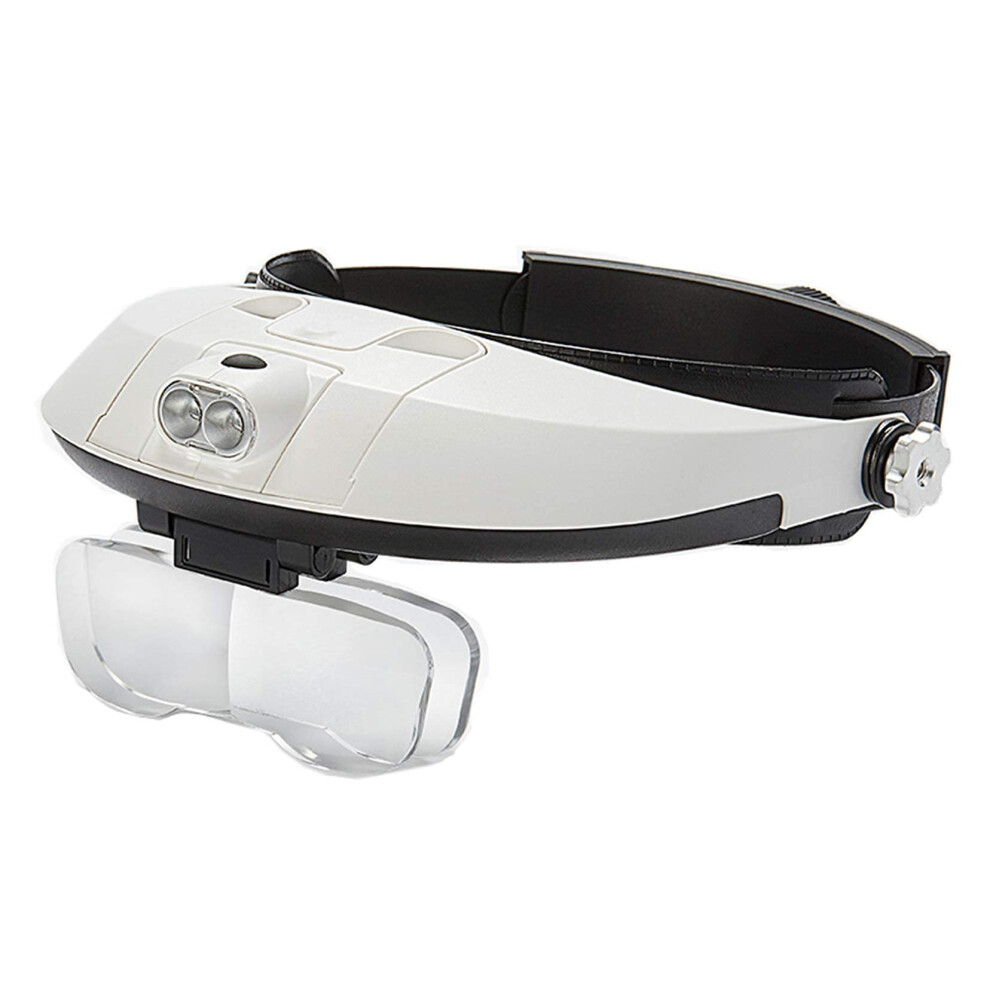 LED Head Magnifier Dental Loupes with Adjustable LED Illumination, 5Level Magnification for Jewelry Watch