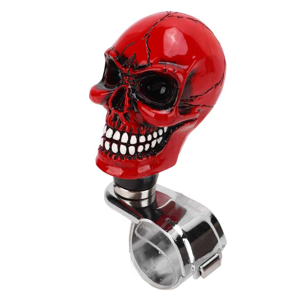 Skull Shape Resin Steering Wheel Turn Knob 3Cm Spinner Booster For Vehicles Red 5091382148881