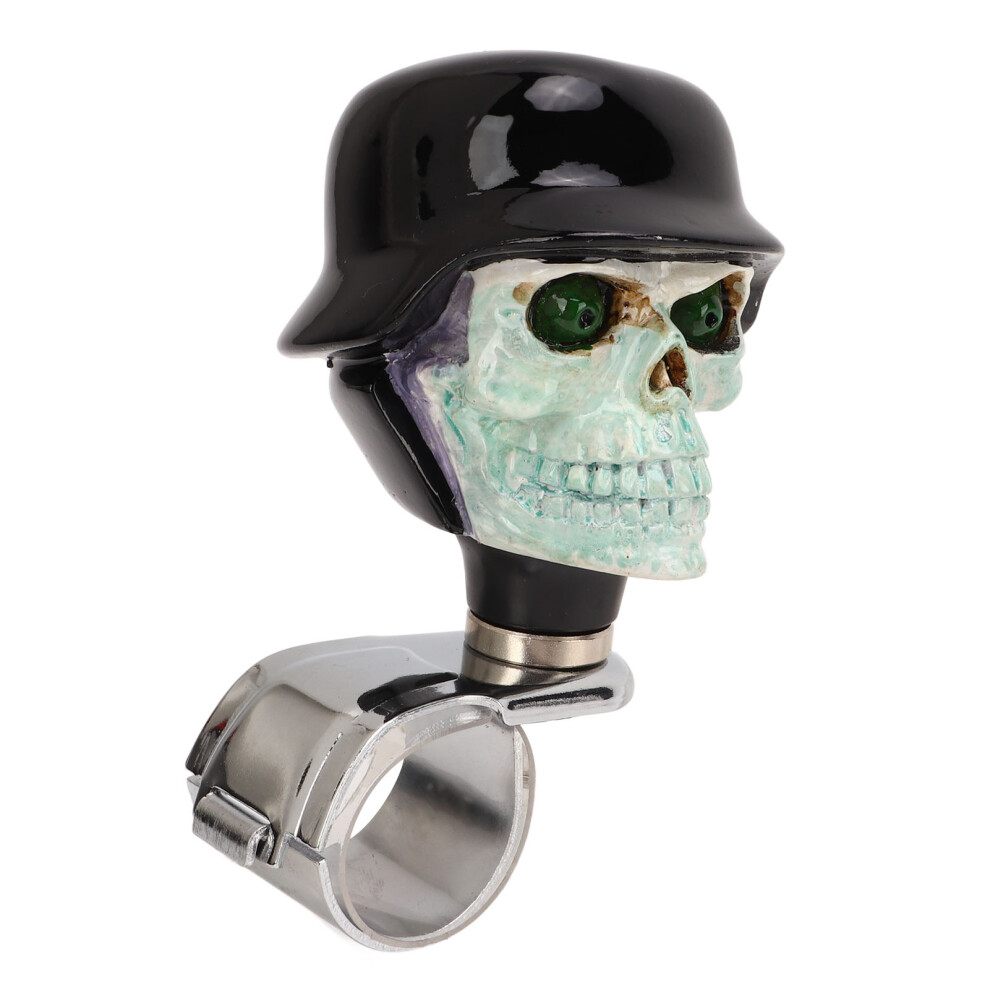 Helmet Resin Metal Steering Wheel Spinner Knob For Cars Trucks Boats Black 9431382148782