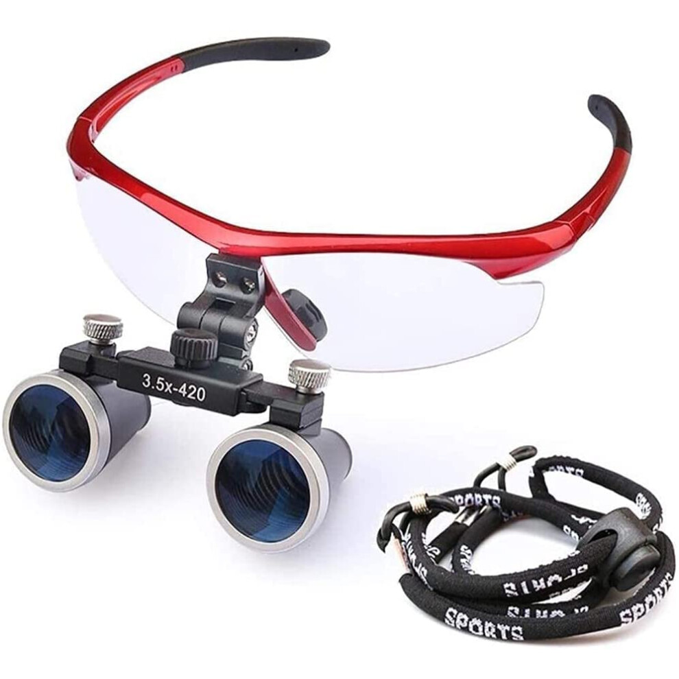 Light Dental Loupes 2.5X Dual Mode Magnification With Adjustable Head Mount For Dentists