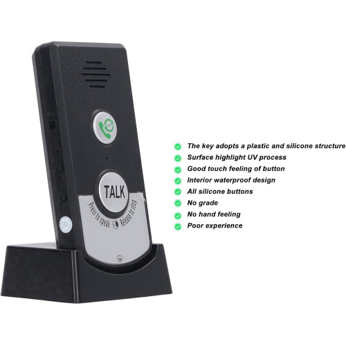Wireless Intercom System Super Long Range Waterproof Two Way Voice Doorbell for Home Office Classroom 1