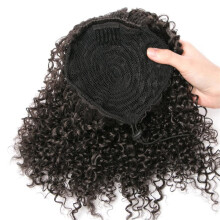 10 Inch Wrap Ponytail Hair Extension Blonde Synthetic Clip In for Natural Look and Instant Volume