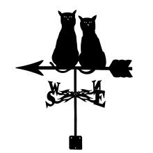 Stainless Steel Weather Vane RustResistant Wind Direction Indicator for Garden Roof Yard