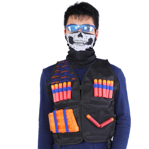 Σύστημα γιλέκου Nerf Tactical με απαραίτητα αξεσουάρ, ανταλλακτική μάσκα προσώπου Bullets, 2