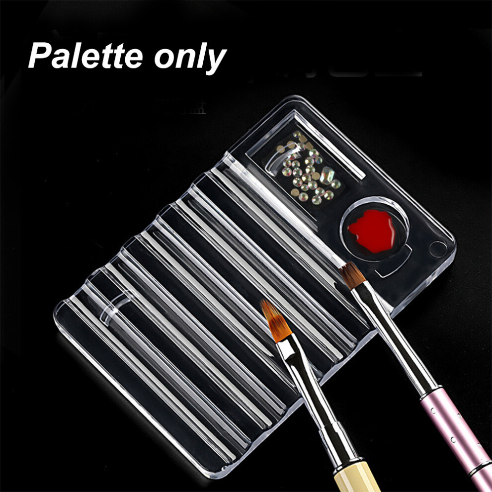 Acrylic Material Makeup Mixing Palette Water Pressure Booster Transparent Design Nail Art Brush Stand Store Liquid Foundation Color Test Area Multi