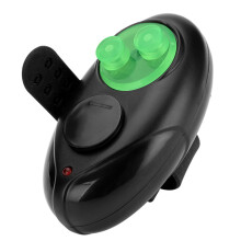 Luid alarm voor het detecteren van een visbeet, waterdichte behuizing, gevoelige sensoren voor hengels met een diameter kleiner dan 27,5 mm.
