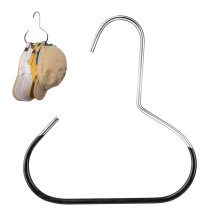 Hat Organizer Rack for Baseball Caps, Non Slip Metal Closet Holder Stores Up to 5 Hats, Belts, Ties, Bags, Black 4pcs