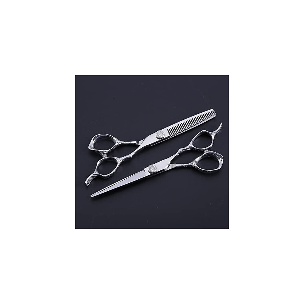Professional Hair Scissors Set Japanese 440c 6 Inch Barber Cutting and Thinning Shears