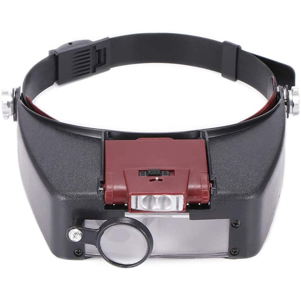 Light Headband Magnifier With Led Dental Loupes For Watch Jewelry Crafts Reading Adjustable Fit