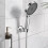 2pcs Adjustable Suction Shower Head Holder No Drill Wall Mount Removable Handheld Bracket for Bathroom 4