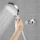 2pcs Adjustable Suction Shower Head Holder No Drill Wall Mount Removable Handheld Bracket for Bathroom 5
